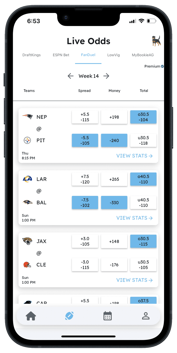 Dexxy Bets App Interface